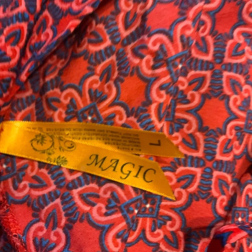 Magic Red and Blue Patterned Textile Sundress - Picture 3 of 3